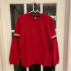 Tommy Hilfiger red long sleeved tee for men